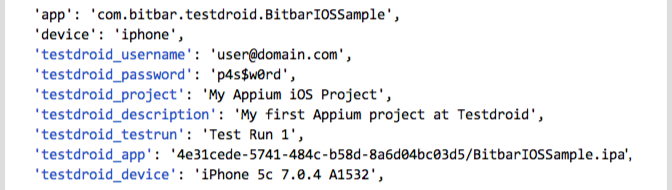 configuring appium tests