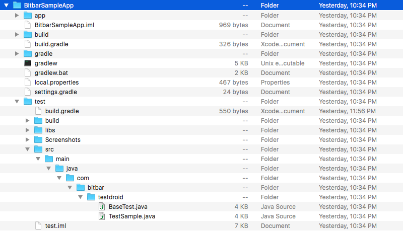 appium test file structure