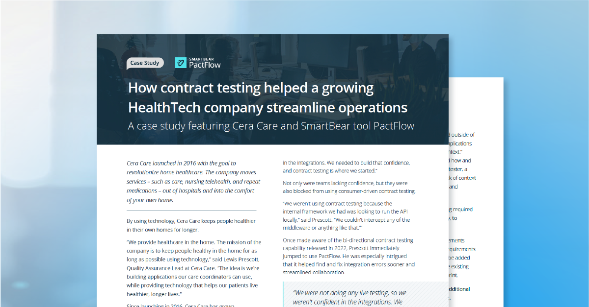 How Contract Testing Helped a Growing HealthTech Company Streamline Operations
